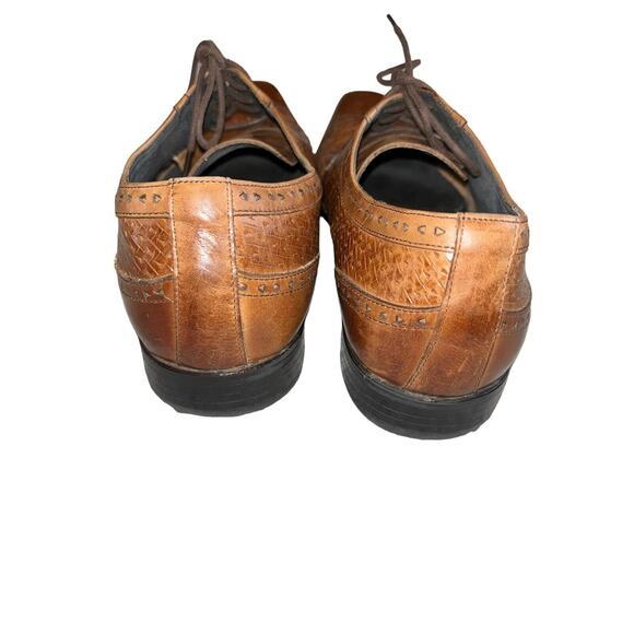 Stacy Adams Brown Leather Wingtip Lace Up Mens Dress Shoes Size US 13M - Picture 5 of 14